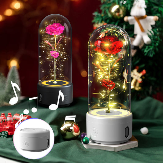 2-in-1 Rose LED Light with Bluetooth Speaker