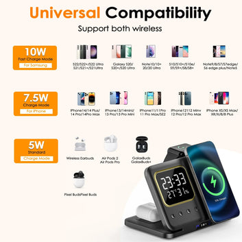 5-in-1 Wireless Charging Stand 15W Fast Charger for iPhone