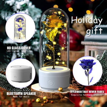 2-in-1 Rose LED Light with Bluetooth Speaker